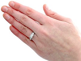 bezel set diamond ring wearing