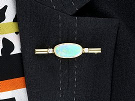 opal brooch wearing 