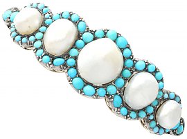 pearl turquoise bangle 
