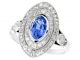 Marquise Sapphire and Diamond Ring for Sale