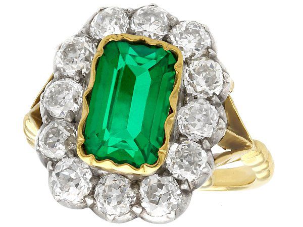 Antique Colombian Emerald Ring | Victorian Jewellery | AC Silver
