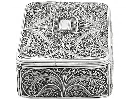 Filigree Silver Box | Antique Boxes for Sale | AC Silver