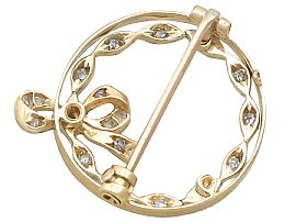 1930s Diamond Brooch reverse 