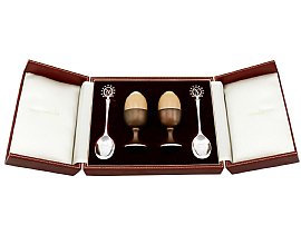 Silver and Enamel Salt and Pepper Set 