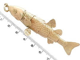 Rembrandt Salmon Fish Charm - Metal - 14K Yellow Gold