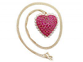 ruby heart pendant