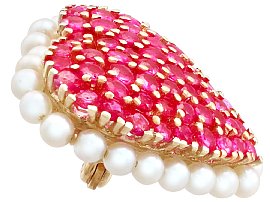 ruby heart brooch