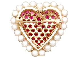 ruby heart brooch reverse