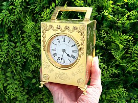 Large Silver Gilt Mantel Clock outside 