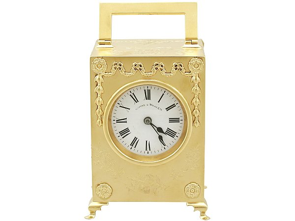 Large Silver Gilt Mantel Clock 
