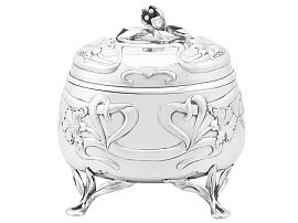 Art Nouveau Silver Tea Caddy