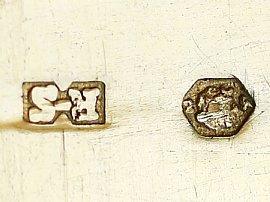 Antique Silver Enamel Box hallmarks 