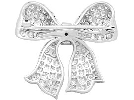 Howard's Estate Collection Antique Platinum Diamond Bow Brooch