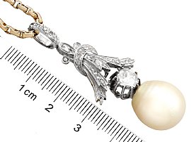 Gold South Sea Pearl Pendant Ruler