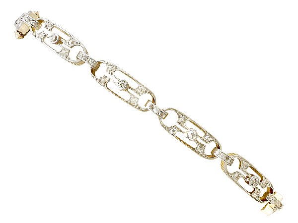 Antique Yellow Gold Bracelet with Diamonds | AC Silver