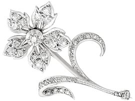 Victorian Floral Diamond Brooch