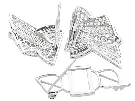 parts of an Art Deco Diamond Double Clip Brooch