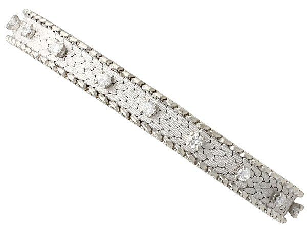 Vintage White Gold Diamond Bracelet | AC Silver