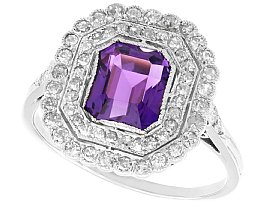 1920s Amethyst and Diamond Ring