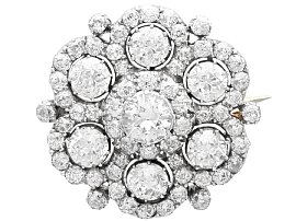 Victorian Diamond Cluster Brooch