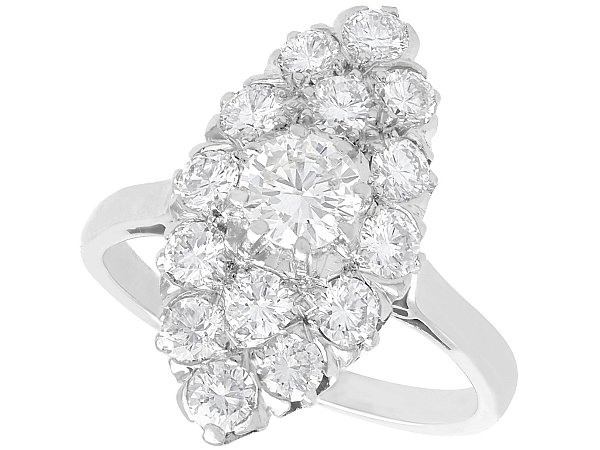 Marquise Diamond Cluster Ring for Sale | AC Silver