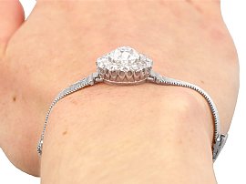 Antique Luxury Diamond Bracelet wearing