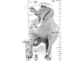 Cast Silver Dog Ornament Measurements