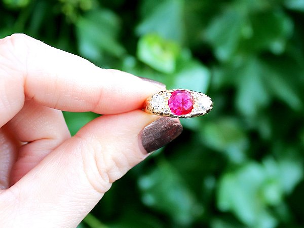 art deco ruby ring 