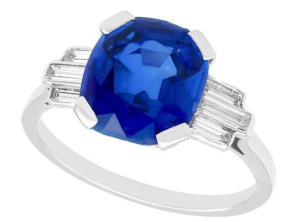 1907 Antique Sapphire Ring 18k Gold Birmingham — Heart of Hearts Jewels
