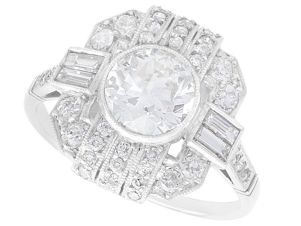 Art Deco Diamond Cluster Ring UK | AC Silver