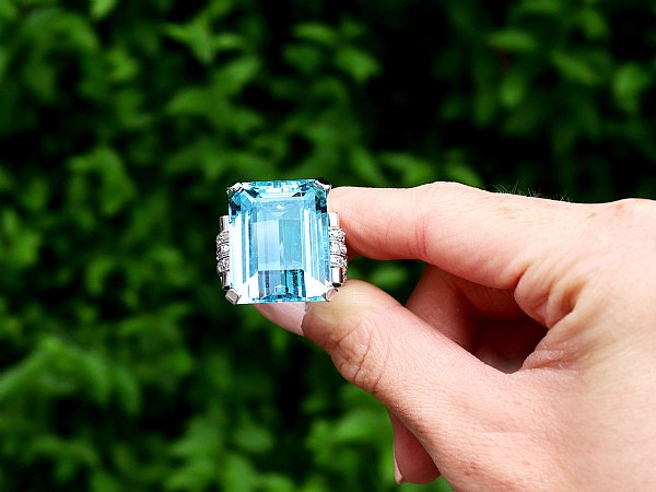 aquamarine cocktail ring 