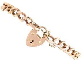 Antique Gold Chain Bracelet with Padlock