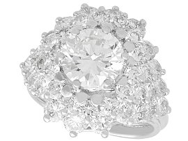 White Gold Cluster Diamond Ring