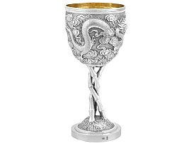 19th Century Chinese Silver Wine Goblet | AC Silver