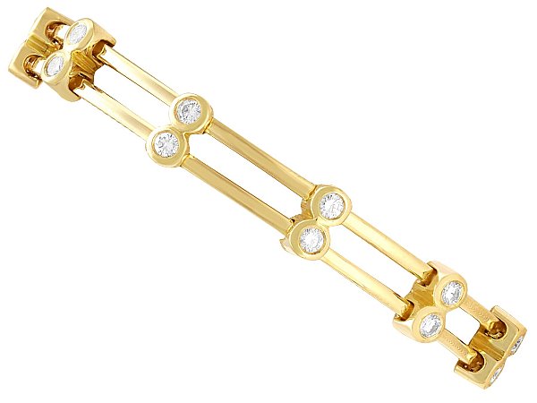 Yellow Gold and Diamond Bracelet - Antique