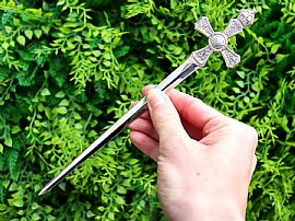 silver letter opener outside 