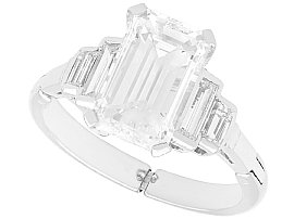 1.85 Carat Emerald Cut Diamond Ring for Sale
