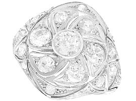 1920's Art Deco Diamond Ring in Platinum for Sale