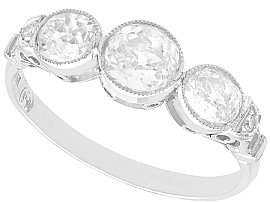 platinum trilogy engagement ring for sale