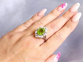 peridot and diamond ring 