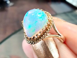 Cabochon Opal Ring in Yellow Gold for Sale
