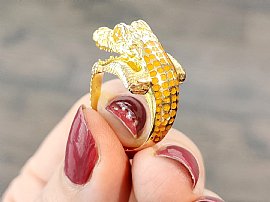 gold crocodile ring 