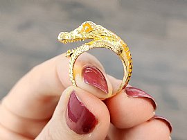 gold crocodile ring 