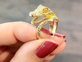 gold crocodile ring 