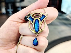 Art Nouveau enamel pendant 