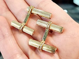 Gold Cartier cufflinks 