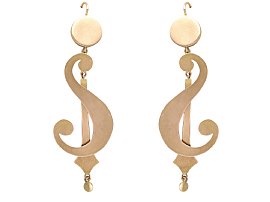 Unusual Gold Antique Earrings for Sale