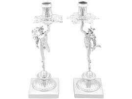 Antique Italian Silver Candlesticks