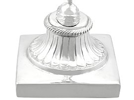 Cast Column Silver Candle Holders