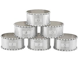 Set of 6 Sterling Silver Napkin Rings